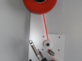 Flat surface tape applicator for application of double-sided or single adhesive tape adhesive tape width from 5mm up to 100 mm